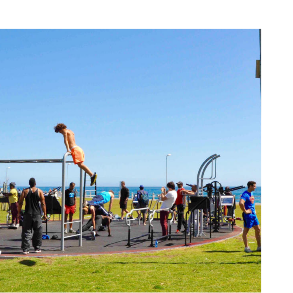 Stay fit at the Sea Point Outdoor Gym. Fresh air, ocean views, and versatile equipment near THREE43 ON B.